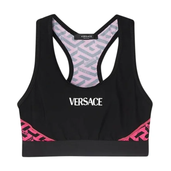 VERSACE Greca Signature Sports Bra & Versace Cycling Shorts SET (2 PIECES) NWT - Picture 3 of 15